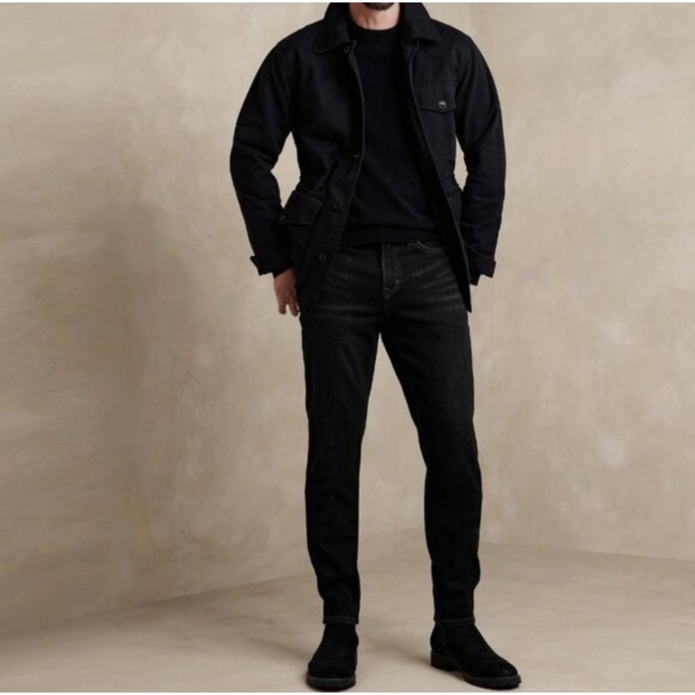 Banana Republic Slim Traveler Jean 2.0 Slim Fit Stretch Denim Washed Black 34x34